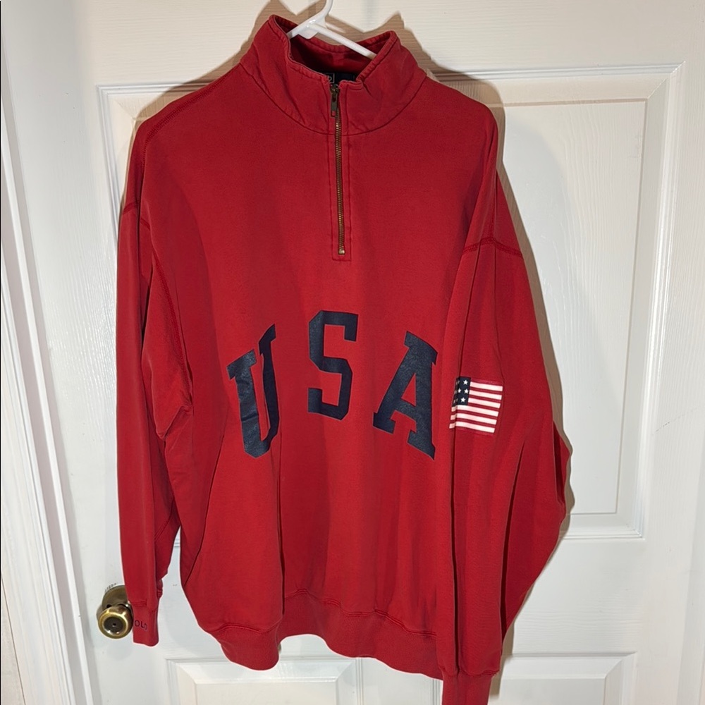 Polo Ralph Laurence Red USA Men's Sweater